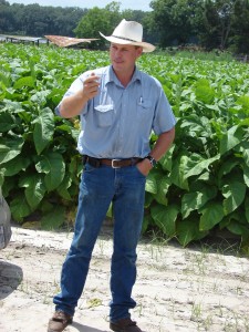 Columbia County farmer, Travis Dicks, discusses his tobacco crop on the Georgia-Florida Tobacco Tour. 