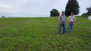 Slopes are large on this farm. This bahiagrass was planted in March 2016 following row crops the past several years. The grass wasmowed to reduce broadleaf weed pressure. 
